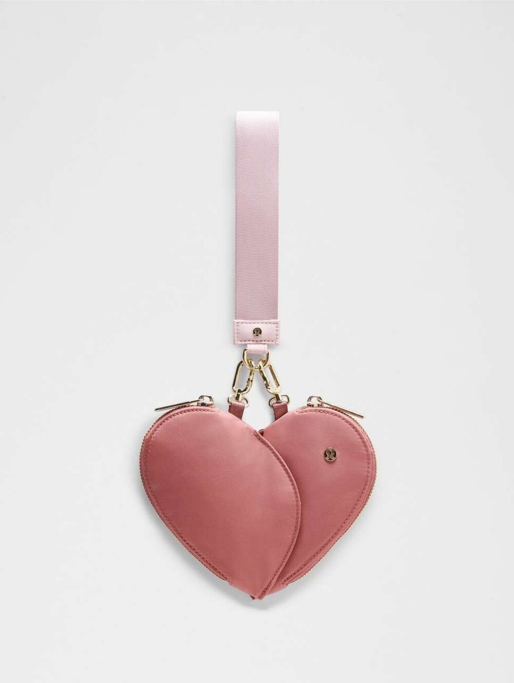 Lululemon Dual Pouch Wristlet Heart New Spiced Chai